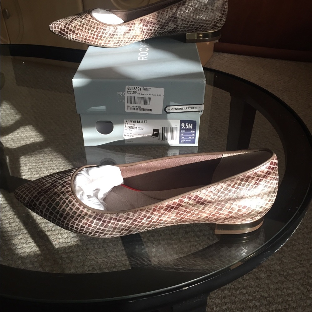 NIB ROCKPORT Adelyn Snakeskin Ballet Flats sz 9.5 - Picture 2 of 7